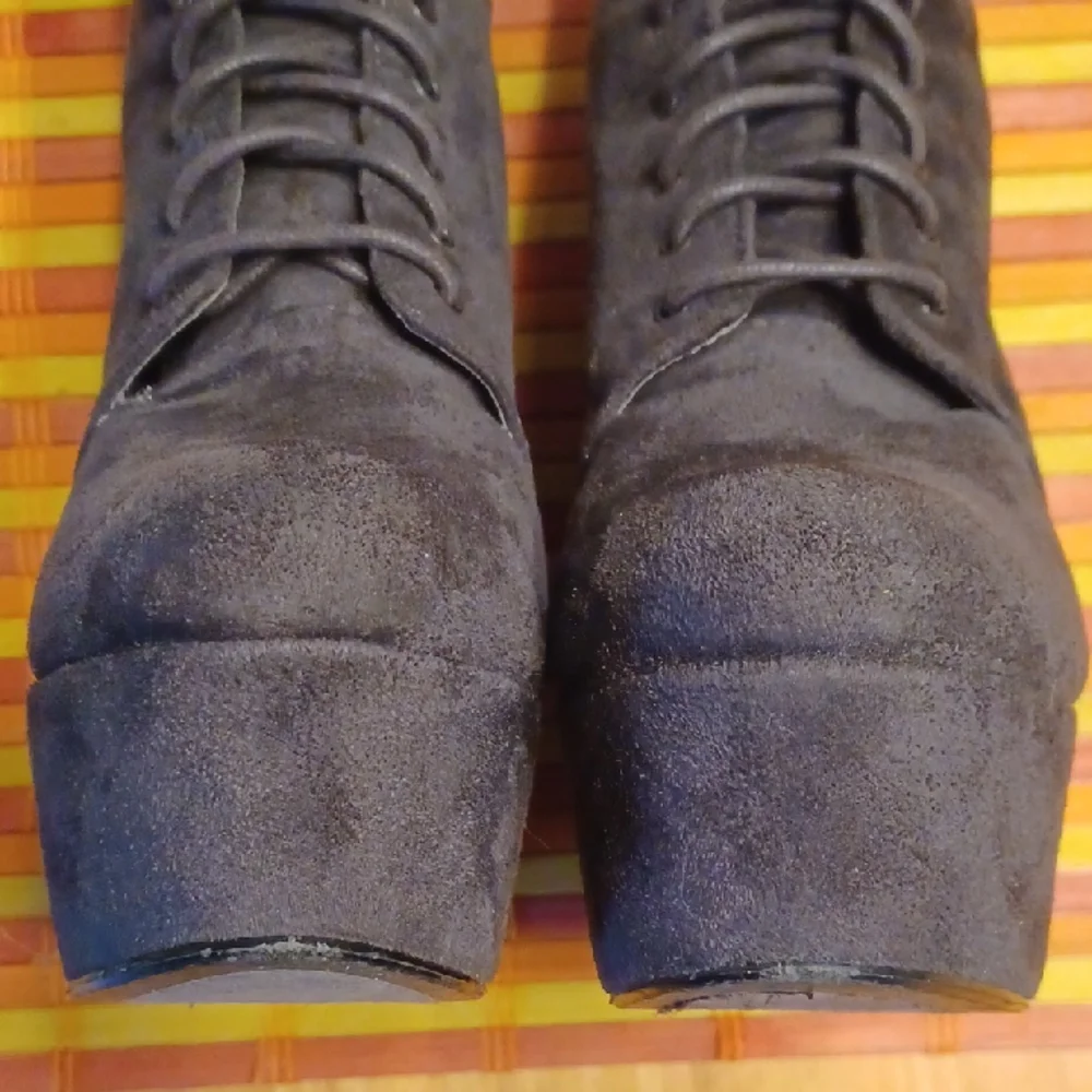 Speed Limit 98 Black Platform Lace-Up Ankle Boots Size 8